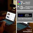 thumbnail image 4 of Étui Clavier Magic pour Samsung Galaxy Tab S10 Plus/S9 Plus/S9 FE Plus/S8 Plus/S7FE/S7 Plus avec Rétroéclairage 7 Couleurs, Pavé Tactile Multi‐touche, Design Magnétique Flottant, Affichage de la Batterie, 4 of 7
