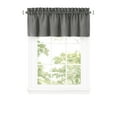 thumbnail image 3 of Achim Kendal Solid Rod Pocket Light Filtering Curtain Valance, Grey/White, 58" x 14", 3 of 4
