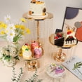 thumbnail image 4 of Soporte para tartas Bokon Crystal Gold Metal, 6 unidades, para bodas, 4 of 6
