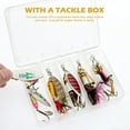 thumbnail image 4 of Fishing Lure Spinnerbait Kit with Tackle Box, 8 Pcs/10 Pcs Bass Trout Perch Salmon Hard Metal Rooster Tail Fishing Lures Kit, 4 of 7