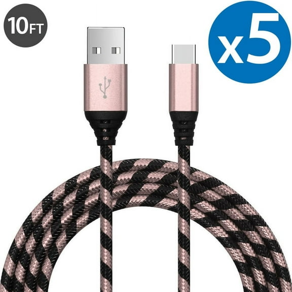 Type C Charger Fast Charging Cable USB-C Type-C 3.1 Data Sync Charger Cable Cord For Samsung Galaxy S10  S9 S8 Plus Galaxy Note 8 9 Nexus 5X 6P OnePlus 2 3 LG G5 G6 G7 V20 V30 V40 HTC M10 Google Pixel