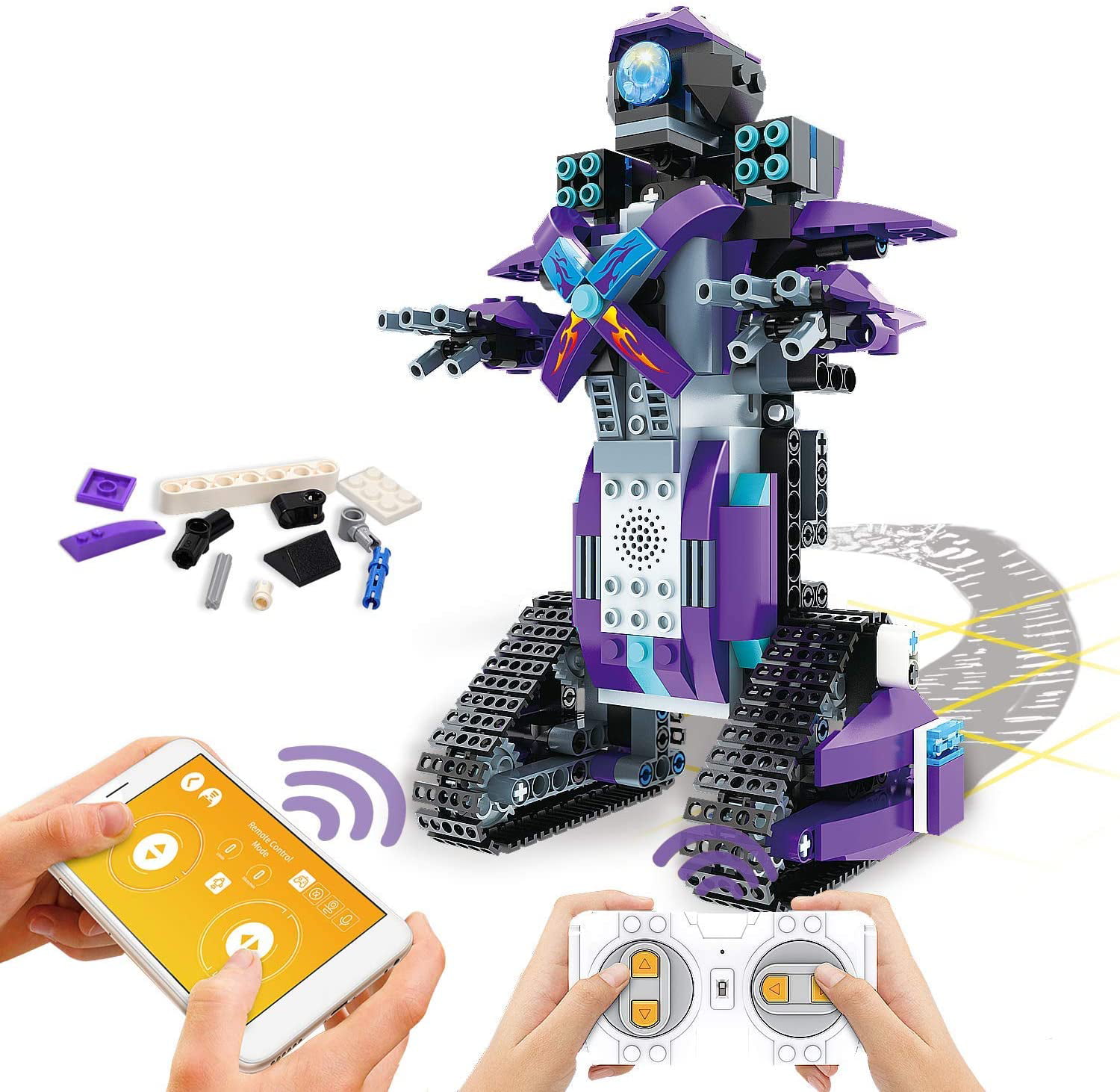 J-ouuo Building Blocks Robot Kits 392Pcs Remote Control Building Block Robot Kit with APP Control Educational Robotic Building Block Building Toys Gifts for Kids 6 7 8 9 10 11 12 13 Boys and Girls
