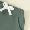 thumbnail image 5 of peqiut Toddler Baby Boy Clothes Summer Outfit 3 6 12 18 24 Months 3T Dinosaurs Embroidery Print Short Sleeve Shirt Top + Solid Color Pockets Shorts Trousers Toddler Boys 2PCS Shorts Set, 5 of 6