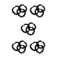 thumbnail image 1 of Cuerda para el cabello Sonducket 3 uds bandas de goma coloridas roscadas dulces, 1 of 6
