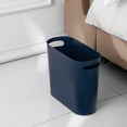thumbnail image 4 of Small Trash Can, Slim Garbage Can Plastic Waste Basket with Handles 3.5 Gallon Container Bin for Narrow Spaces Bathroom, Bedroom, Kitchen, Office at Home, 2 Pack Teal Blue, 4 of 6