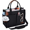 thumbnail image 6 of Canvas Tote Bag for Women with Pockets, Women's Bags Crossbody Bags Work Laptop Tote Bag Large Handbags Purse for Travel Nurse Teacher, Beige, 6 of 6