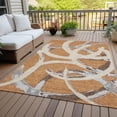 thumbnail image 6 of Addison Rugs Chantille Indoor/Outdoor Transitional Circles Copper Washable Rectangle Rug, 9' x 12', 6 of 6