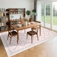 thumbnail image 4 of Garvee 8'x10' Modern Floral Area Rugs Diamond Printed Carpet, Washable Rug Ultra-Soft Low Pile Non Slip Rug for Living Room Bedroom Dining Room, Pink Orange, 4 of 8