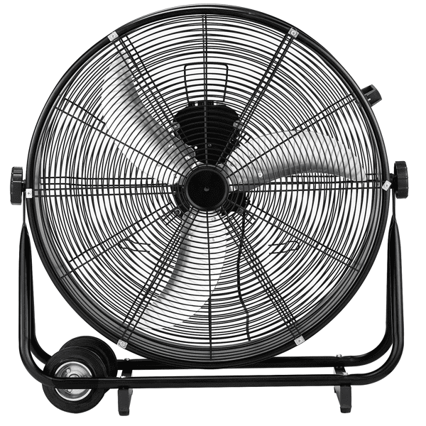 Alvantor 30-Inch High Velocity Floor Fan, 3-Speed, 230W, Black