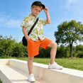 thumbnail image 5 of Dailycode Small Short Sleeve Button Down Shirts Yellow Lemon and Blue Tile Casual Shirt 3-10 Years, 5 of 9