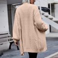 thumbnail image 4 of QUYUON Cardigan Sweaters for Women 2023 Sale Long Sleeve Womens Sweaters Fall 2023 Cardigan Polyester Long Cardigan Sweater Cardigan Jacket Style Q-5602 Winter Knit Sweater Outerwear Coat Khaki S, 4 of 7