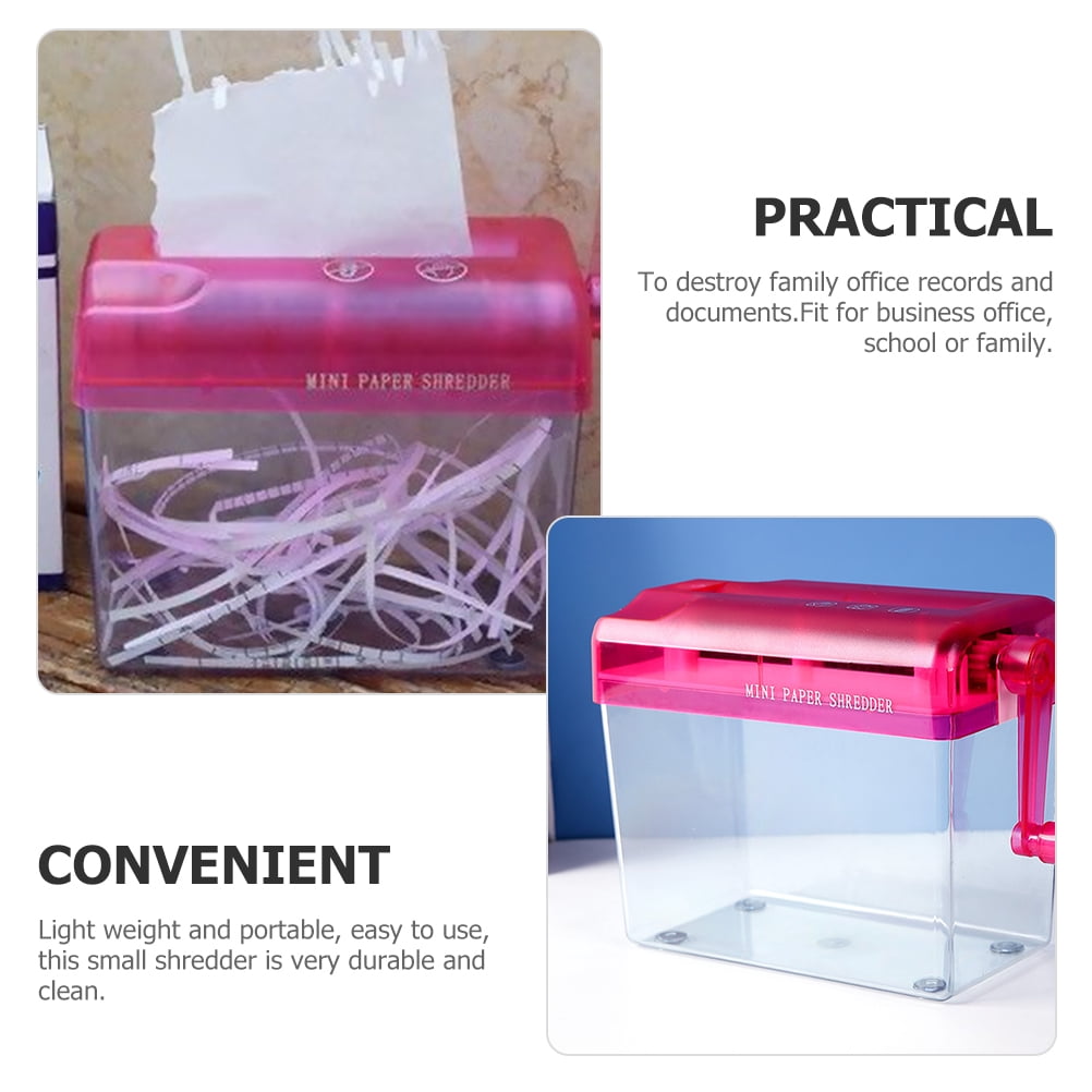 Raindrops Compact Portable Handheld Paper Shredder - Small Manual Shredder for Home, Office, and School Use