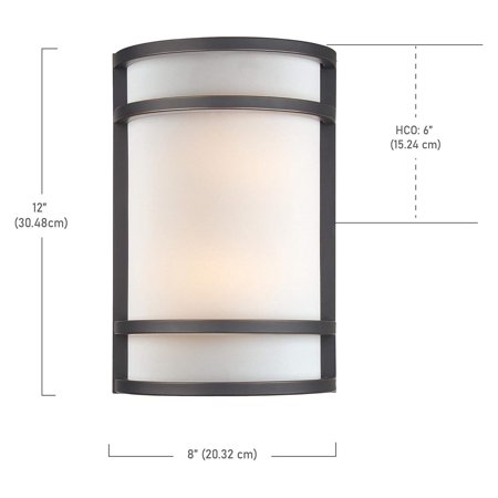 

CodYinFI Wall Sconce Lighting 345-37B Glass Damp Bath Vanity Fixture 2 Light 120 Watts Bronze