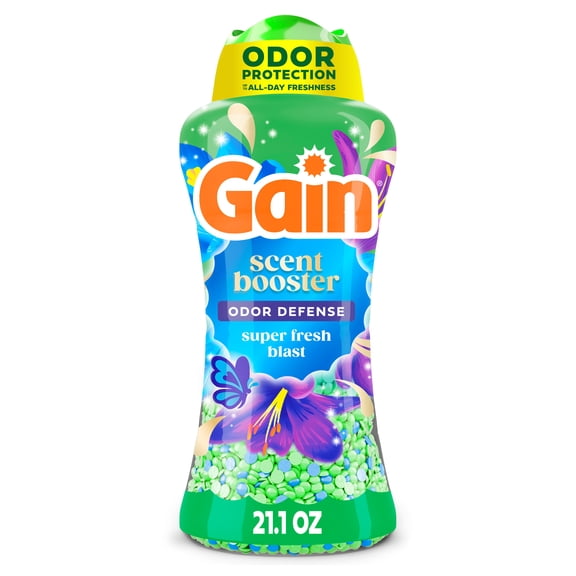 Gain In-Wash Laundry Scent Booster Beads, Super Fresh Blast Scent, 21.1 oz