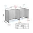 thumbnail image 2 of GOF 2P Office Cubicle (30”D x 96”W x 48”H) Freestanding Privacy Workstation, Partition Wall Panels, Office Room Divider, 2 of 10