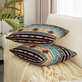 thumbnail image 2 of Aztec Pillow Cover for Sofa Tribal Arrow Throw Pillow Cover,Retro Southwestern Bohemian Cushion Case,Western Star Geometric Stripes Decorative Square Pillow Case,22x22 Inch, 2 of 6