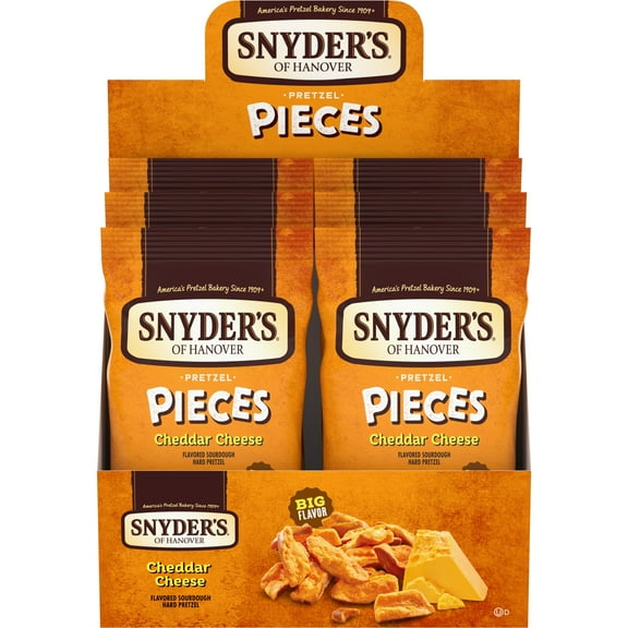 Snyder's of Hanover Pretzel Pieces, Cheddar Cheese, 3.25 oz, 6 Ct