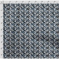 thumbnail image 4 of Soimoi Floral Print,Cotton Cambric, Quilting Fabric Sold by The Yard 42 Inch Wide, Medium Weight Cotton Fabric, SewingSupplies,White & Blue, 4 of 5
