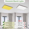 thumbnail image 5 of Yellow Magnetic Fluorescent Light Covers for Ceiling Lights 2 x 4 Feet, Pure Yellow Office Classroom Kitchen Drop Ceiling Light Covers Lighting Filters Shade Panel 2 Packs, 5 of 9