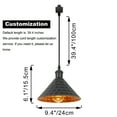 thumbnail image 5 of Kiven J-Type Track Lighting, 3-Light Modern Juno Track Pendant Light with Metal Lampshade,Dimmable J Track Light Pedant for Kitchen Island Home Shop, Cord length 39.4",Black Finish, Gold Innner, 5 of 7