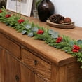 thumbnail image 6 of Cedar Garland and Artificial Pine Greenery Realistic for Christmas Holiday Winter Decoration, Outdoor Indoor Garland for Stairs Mantle Fireplace Porch Table Wall Home Decor, 6 of 6