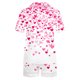 thumbnail image 4 of Juego de Pijama Suave para las Mujeres Impreso Stand Up Collar Superior, Manga Corta Casa Usar con Pantalones Cortos de Bolsillo para el Salón, 4 of 8