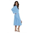 thumbnail image 3 of Turquaz Linen Lightweight Long Waffle Kimono Spa Robe for Women (Small/Medium, Serenity Blue), 3 of 3