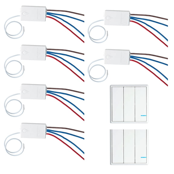 GREENCYCLE 2 Pack 3-Way Switch 6 PK Receiver Control Lamps Fans Devices Appliances On/off