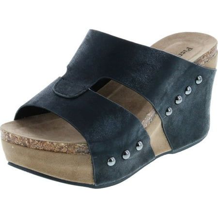 

Pierre Dumas Women s Hester-7 Studded Platform Wedge Sandals Black 6