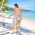 thumbnail image 7 of FORMRS Womens Long Sarong Beach Wrap Semi-Sheer Bikini Skirt Bathing Swimsuit Cover Up, Deer Pattern, 7 of 7