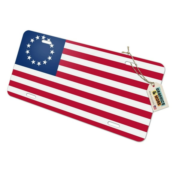 Betsy Ross 1776 American Flag Novelty Metal Vanity Tag License Plate