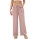 thumbnail image 4 of Amzcrzy Pantalones Mujer A Rayas Informales Cintura Alta Cordón Elástico Tipo Bóxer Cómodos Holgados Anchos Con Bolsillos Tallas S-2XL Rosa, 4 of 8