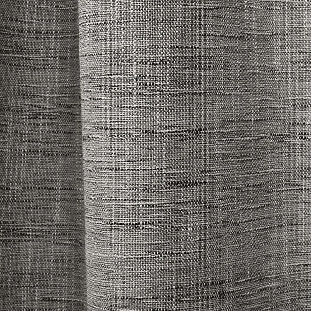 Exclusive Home Burke 100% Blackout Grommet Top Curtain Panel Pair, 52"x96", Black, Set of 2