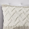 thumbnail image 4 of Pemberly Row 3-piece Cotton Full/Queen Duvet Cover Set with Chenille in Brown, 4 of 15