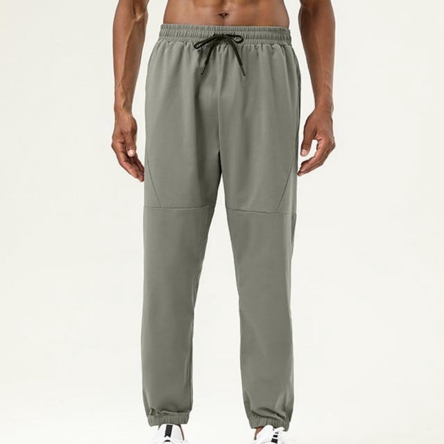 LYMAYTER Men's Quick-Dry Gym Pants Breathable Workout Training Lightweight Moisture-Wicking Activewear