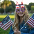 thumbnail image 5 of geerera 4th of July Decorations,Independence Day Themed Party Decoration Glasses,Dress Up With Letters Hat Flag Glasses Frame, Party Supplies For Independence Day USA Veterans Memorial Day, 5 of 6