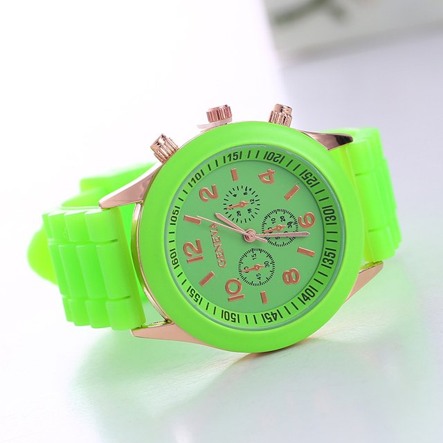 Reloj de silicona de moda, hermoso color, reloj informal para estudiantes.