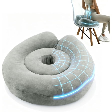 Adjustable BBL Pillow After Surgery for Butt Sleeping Sitting with Removable Center Insert, Donut Hemorrhoid Pillow, Seat Support Hip Cushion, BBL Recovery Must Haves