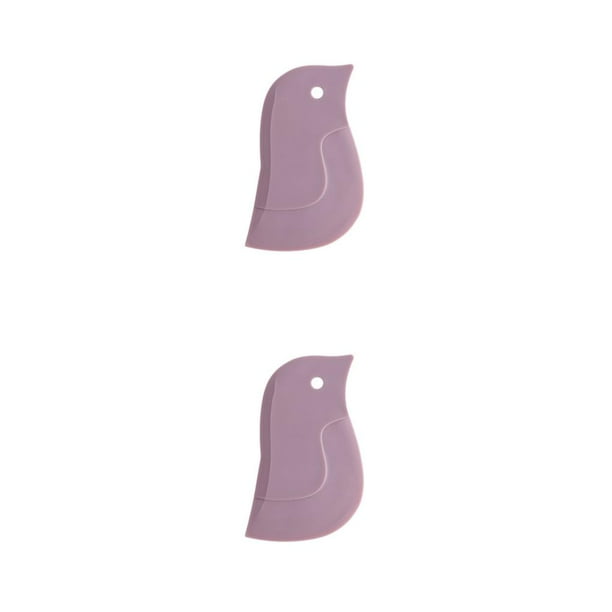 Toystoory Raspador de bandeja Quitamanchas Herramienta de limpieza Utensilios de cocina de tamaño compacto Rosa 2Conjunto