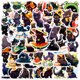 thumbnail image 2 of Paquete de pegatinas Black Cats Anime, vinilo impermeable, 50 unidades, 2 of 3