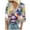Multicolor Tops for Women _i, variant on Women's Fashion 2024 Dressy Casual Tops Tie Dye Floral Print Spring Elegant Shirts Vintage 3/4 Sleeve Loose Fit Flowy Tunic Tops Summer Clothes for Teen Girls Lace V Neck Blouse Multicolor T Shirts S