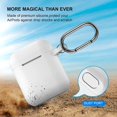 thumbnail image 4 of ATUAT Compatible with AirPods Case Cover, Full Protective Silicone Skin Dust-Proof Designed for Apple AirPods 1st 2nd Generation with Keychain, Front LED Visible, White, 4 of 4