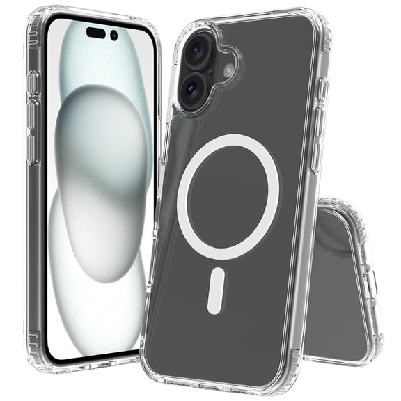 Allytechgroup Magnetic Clear Case for iPhone 16 Plus, [Compatible with Magsafe] Anti-Scratch Transparent Not-Yellowing Slim Fit Shell Covevr for Apple iPhone 16 Plus, Clear