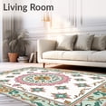 thumbnail image 2 of ODIKA 5'x7' Machine Washable Non-Slip Area Rug, Ornate Palais Motif with Flourishes and Vintage Charm High Traffic Rug, Pink, 517373, 2 of 7