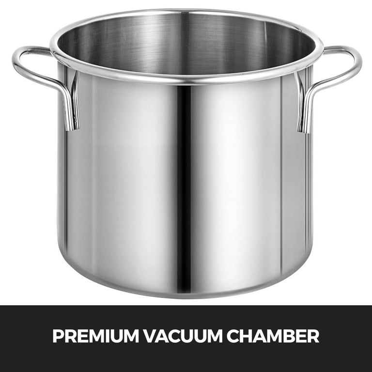 VEVOR Vacuum Degassing Chamber 2 Gallons Stainless Steel Degassing Chamber 7.5L Vacuum Chamber with 5cfm 1/3HP Single Stage Pump Kit(2 Gallon Vacuum