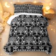 thumbnail image 2 of Homewish Nature Botanical Tree Twin Quilt Set,Vintage Plants Twin Coverlet Set,Black White,Black Reversible,2pcs, 2 of 7
