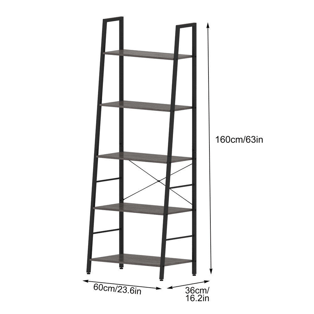 Buy HOMEFORT 5Tier Industrial Shelf Ladder Bookshelf, Open