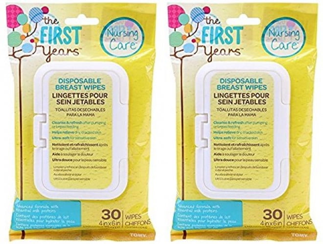 TFY Soothing Breast Wipes, 30 Count (2 x 30ct) 60 Total Wipes