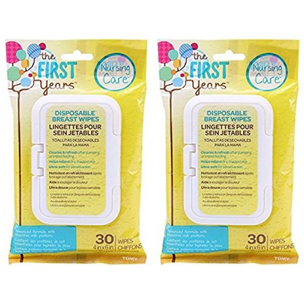 TFY Soothing Breast Wipes, 30 Count (2 x 30ct) 60 Total Wipes Walmart