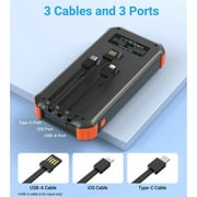 45800mAh Solar Power Bank 15W Fast Charging, Solar Charger Compatible for iPhone, Android Phone